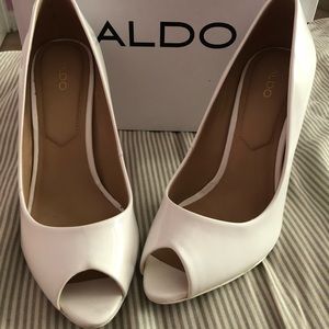 Aldos peep toe pumps